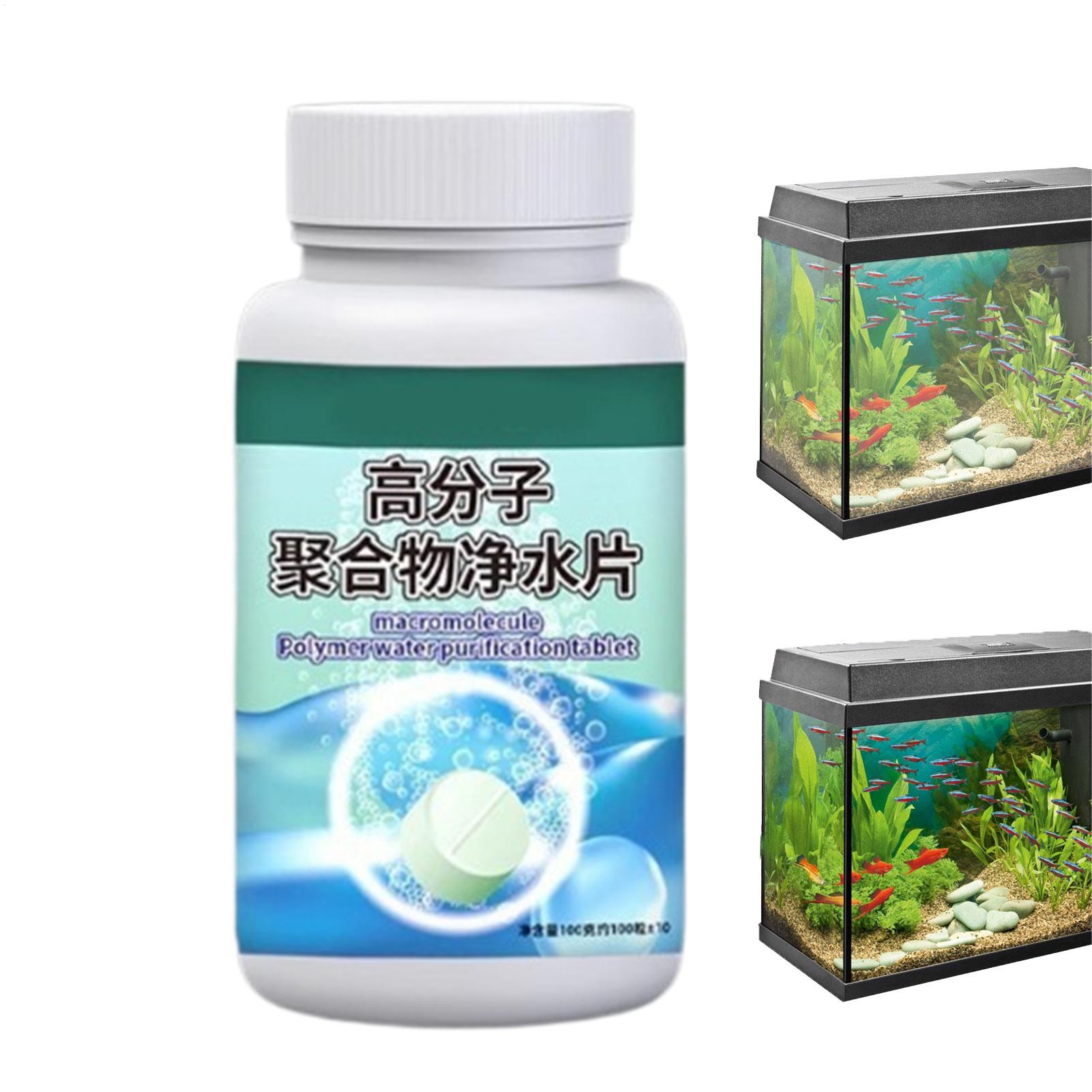 Aquarium Fish Home - ยาเม็ดกำจัดตะไคร่น้ำในตู้ปลา ยาทำความสะอาดน้ำ สำหรับน้ำพุ ปลากัด กุ้ง เต่า