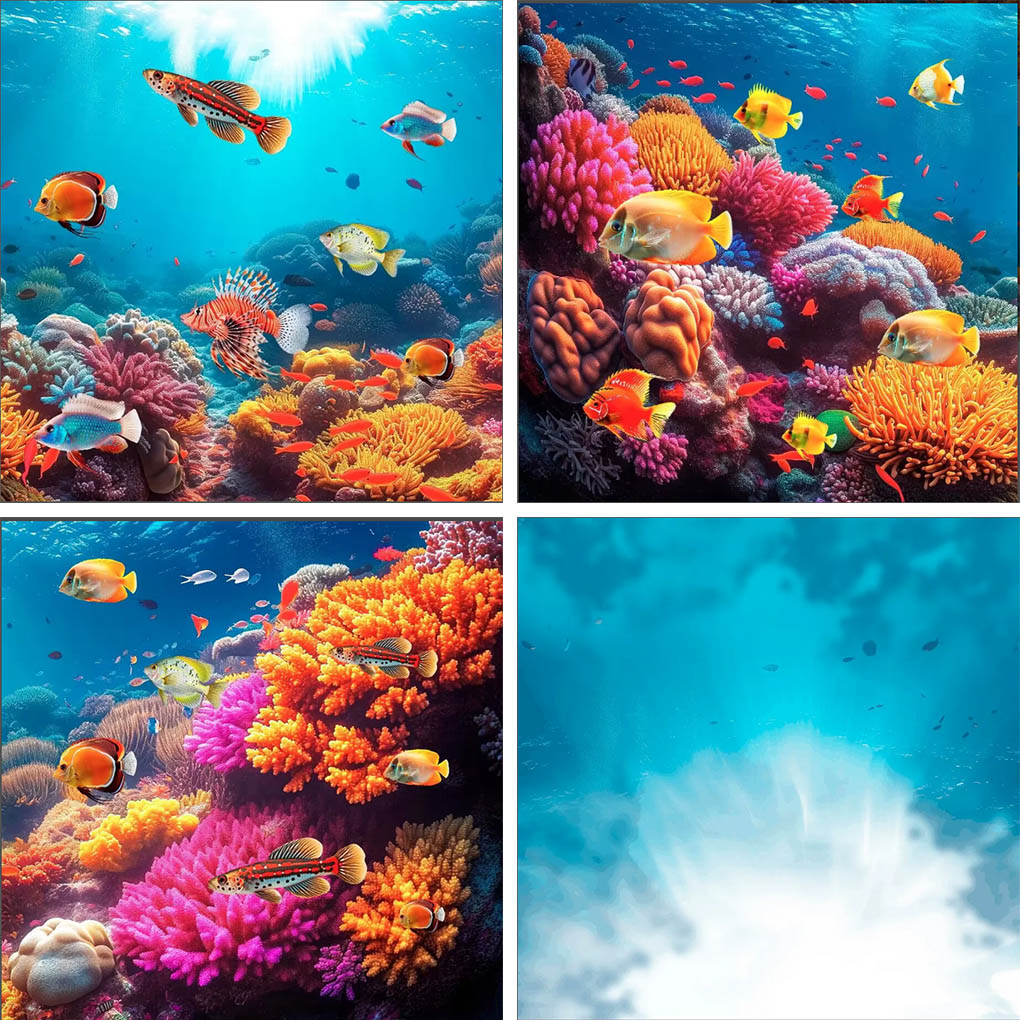 Aquarium Fish World - เมโฮฟอนด์ ยูนเดอร์วอเตอร์เวิลด์ ฉากหลังถ่ายภาพใต้ทะเล ฤดูร้อน มหาสมุทร ใต้ทะเล