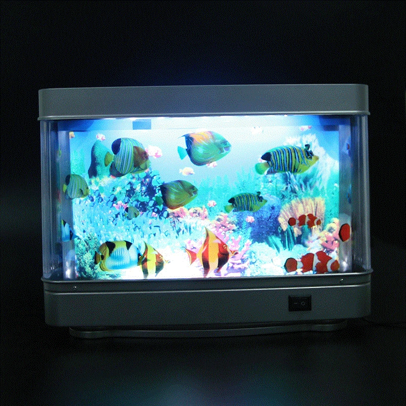 Aquarium Fish Artificial - โคมไฟ LED ตู้ปลาเสมือนจริงแบบไดนามิก ไฟกลางคืนสร้างบรรยากาศสำหรับตู้ปลา ภูมิทัศน์เขตร้อนประดิษฐ์รูปปลาโลมา ของตกแต่งห้องน่ารัก