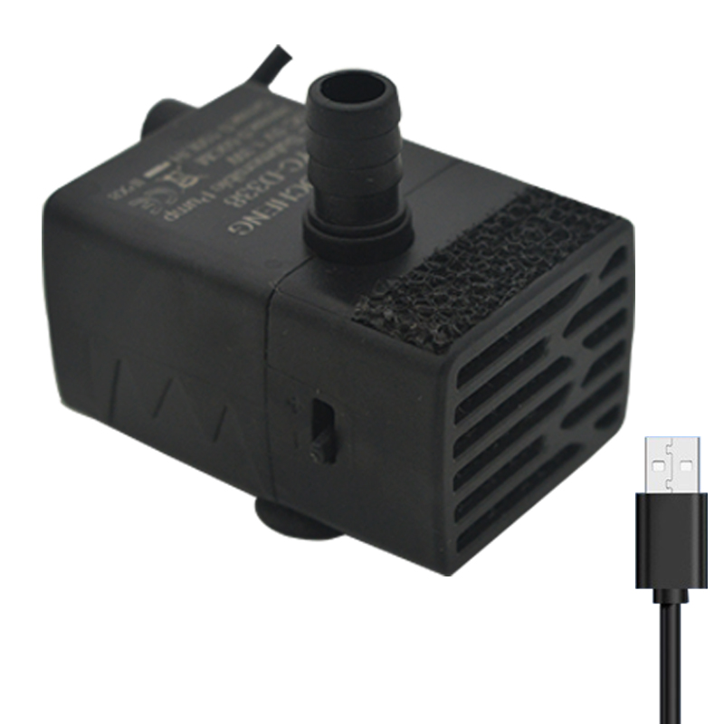 Aquarium Fish Real - ปั๊มกรองน้ำตู้ปลาแบบ USB เงียบพิเศษ ปั๊มน้ำพุขนาดเล็กสำหรับสัตว์เลี้ยง ปั๊มน้ำแบบจุ่มใต้น้ำ ปรับแรงดันน้ำได้