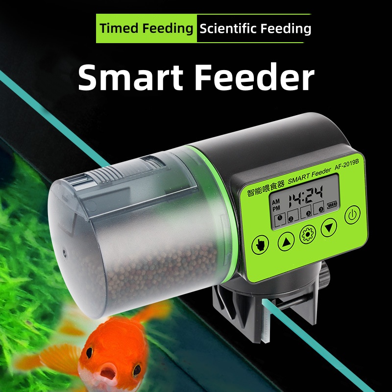 Aquarium Fish Auto Feeder - เครื่องให้อาหารปลาอัตโนมัติ ตั้งเวลาได้ ความจุ 200 มล. ใช้แบตเตอรี่