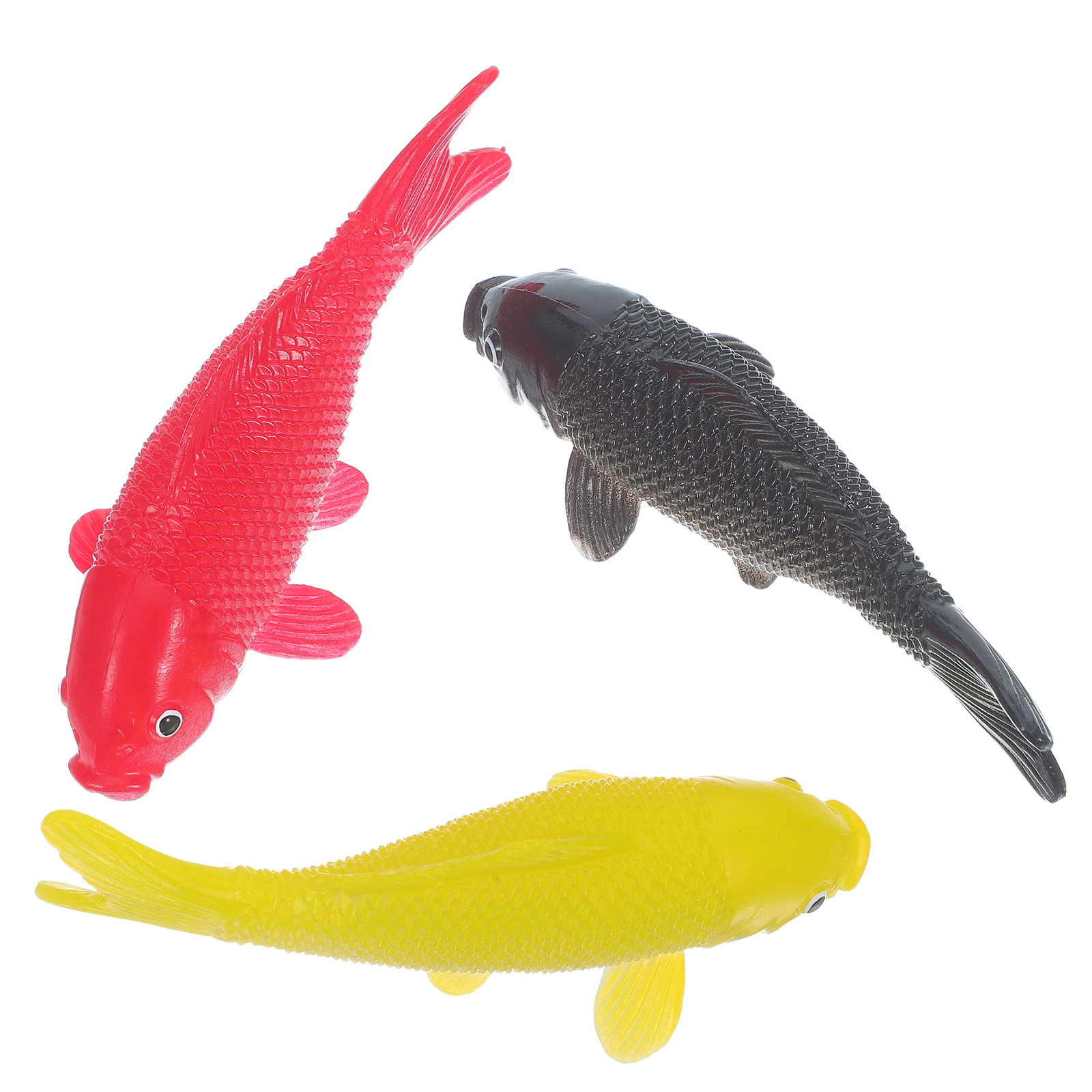 Aquarium Fish Artificial - ของเล่นปลาประดิษฐ์ 3 ชิ้น รูปปลาพลาสติกเหมือนจริง ของตกแต่งตู้ปลา ปลาทอง