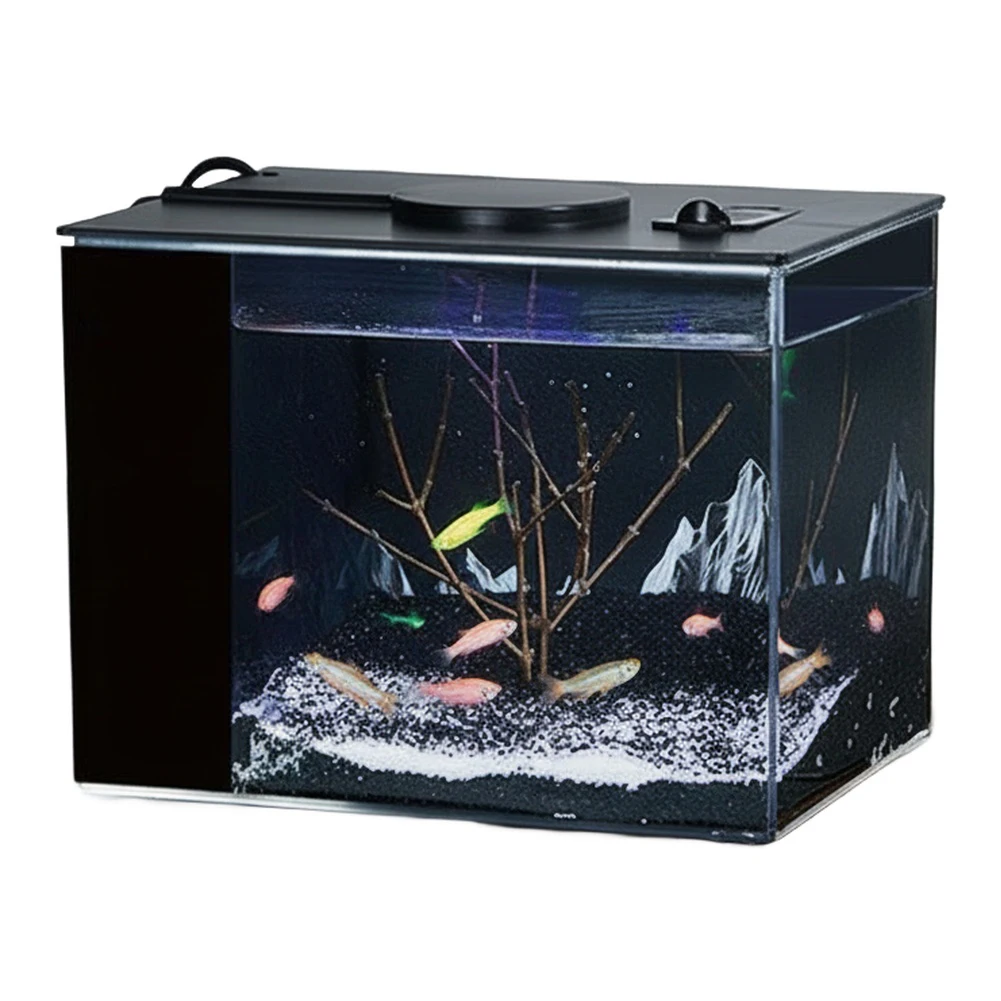 Aquarium Fish Home - ตู้ปลาแบบหมุนเวียนน้ำในตัว พร้อมปั๊มน้ำไหล 160 ลิตร/ชม. และระบบกรองในตัว สำหรับใช้ในบ้านและสำนักงาน