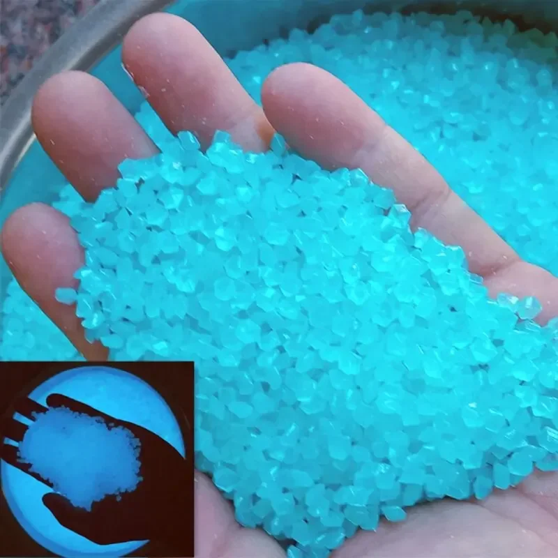 Aquarium Fish Real - 1000 ชิ้น 3-5 มิลลิเมตรทรายเรืองแสงใน Dark Pebbles