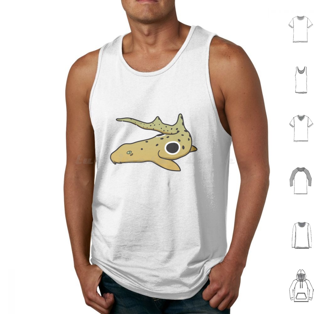 Draw Fish Aquarium - เสื้อกล้ามลายฉลามพิมพ์ลายผ้าฝ้าย ฉลาม ฉลามอีโปลัต ฉลามอีโปลัต น่ารัก สัตว์