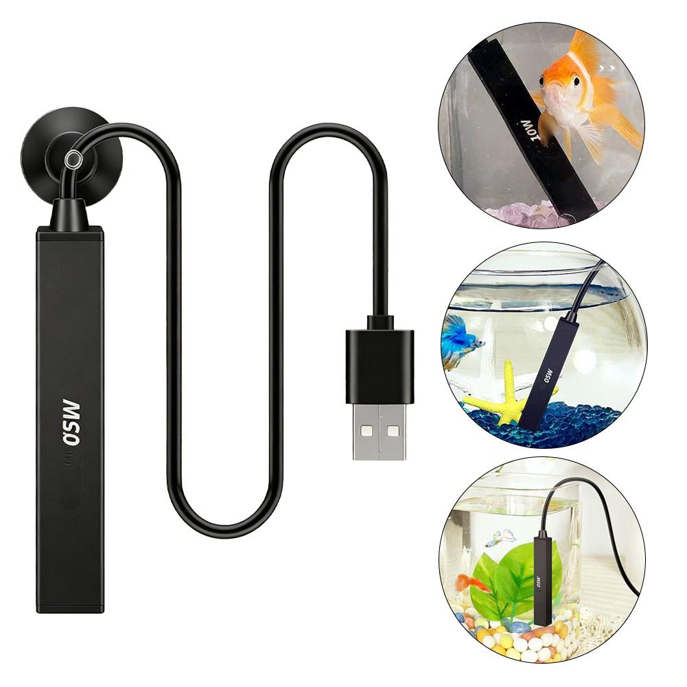 Aquarium Fish Real - ฮีตเตอร์ตู้ปลาขนาดเล็กแบบมินิ USB 5V แท่งทำความร้อนอุณหภูมิคงที่อัตโนมัติ สำหรับตู้ปลาขนาดเล็ก ชามปลาเบต้า