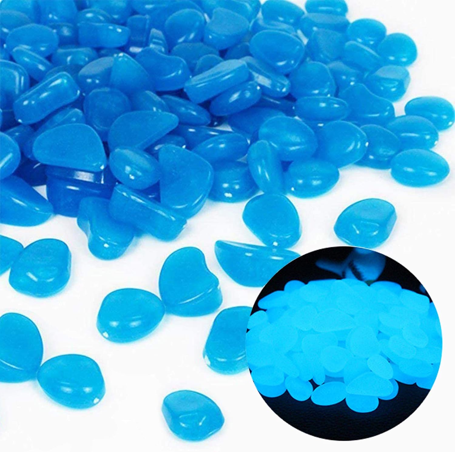 Aquarium Fishing - ถังปลา Rocks Glow Blue Pebbles สําหรับ