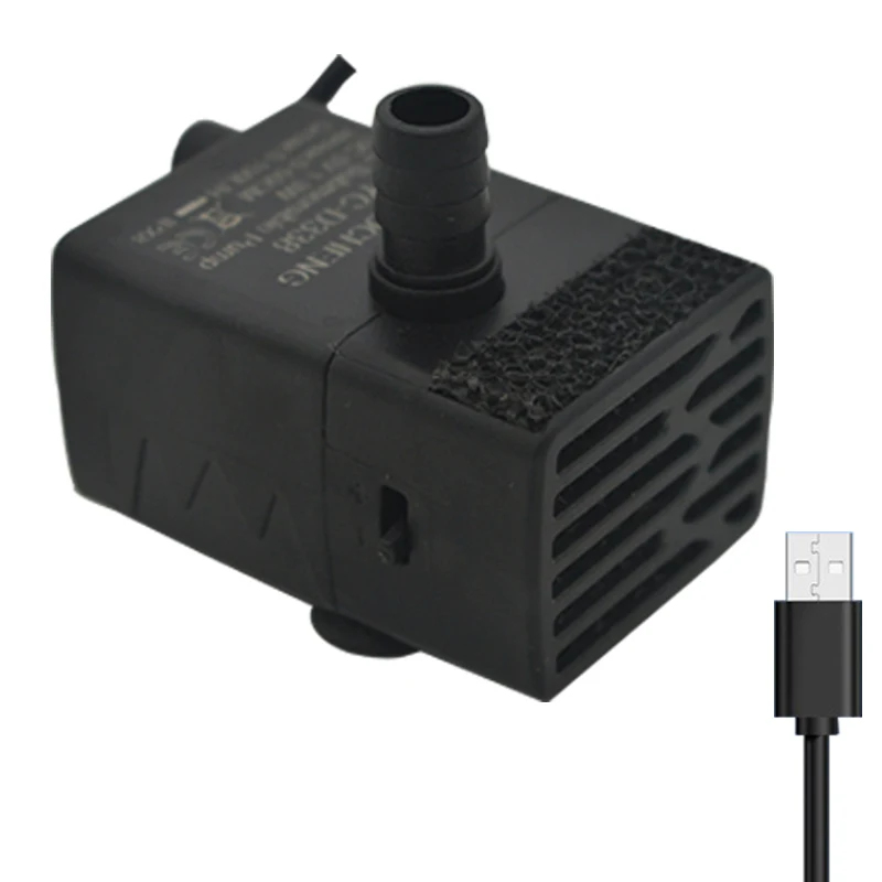 Aquarium Fish Real - ปั๊มน้ำแบบจุ่มใต้น้ำ USB สำหรับตู้ปลา, ปั๊มกรองน้ำขนาดเล็ก 5V 5W