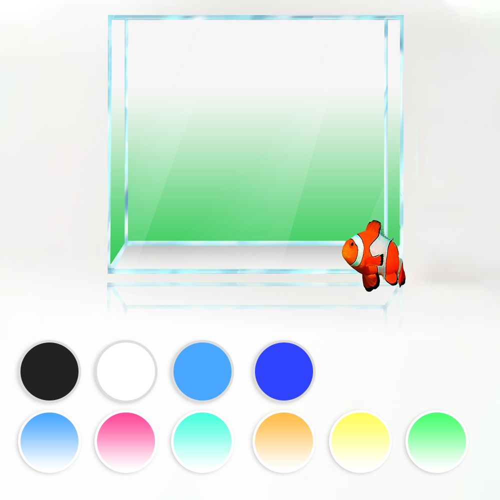 Aquarium Fish Yellow And Black - สแควร์ถังปลาพื้นหลังสีขาวสีเหลืองสีเขียวสีฟ้าสีดําGradient Simpleการพิมพ์วอลล์เปเปอร์Aquariumฉากหลังตกแต่งPVC