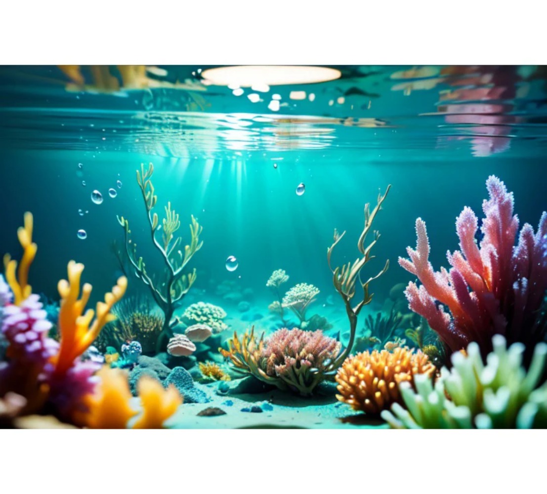 ฉากหลังถ่ายภาพธีมโลกใต้น้ำ ปลา - Aquarium Fish World บทวิจารณ์และราคา