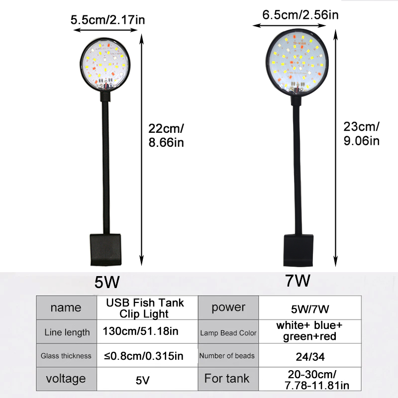ไฟ LED สำหรับตู้ปลาแบบ USB ตกแ - Aquarium Fish Only บทวิจารณ์และราคา
