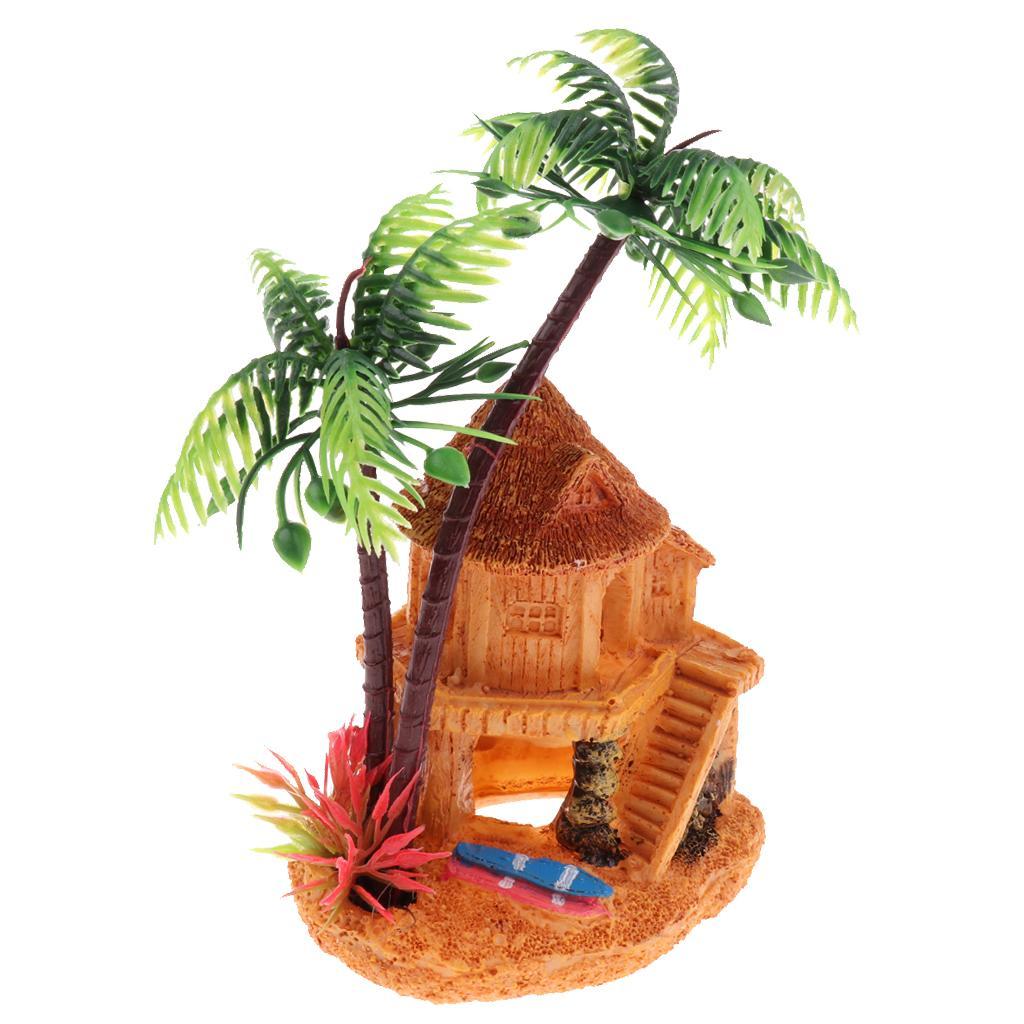 ต้นมะพร้าวเทียมกระท่อมซ่อนถ้ำต - Aquarium Fish Artificial บทวิจารณ์และราคา