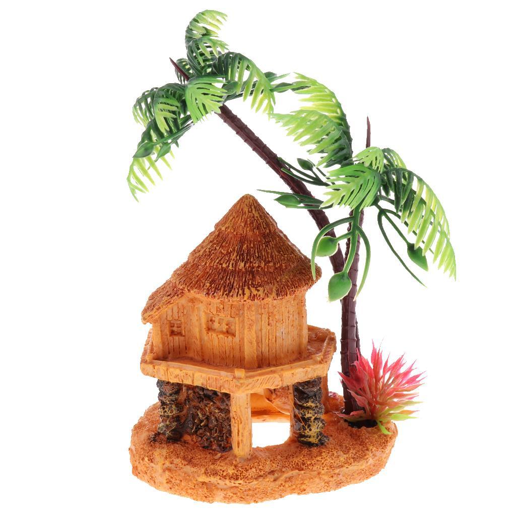 ต้นมะพร้าวเทียมกระท่อมซ่อนถ้ำต - Aquarium Fish Artificial บทวิจารณ์และราคา