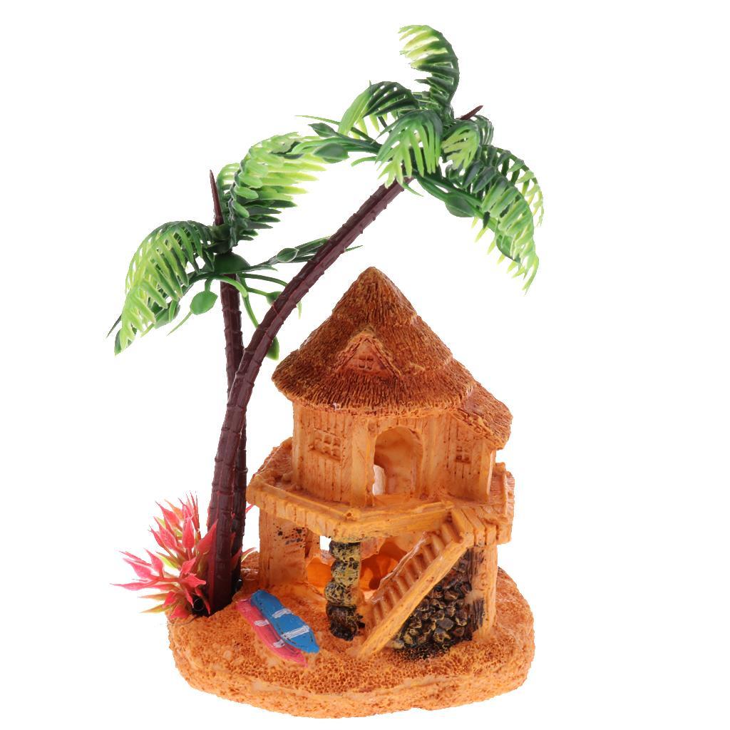 ต้นมะพร้าวเทียมกระท่อมซ่อนถ้ำต - Aquarium Fish Artificial บทวิจารณ์และราคา