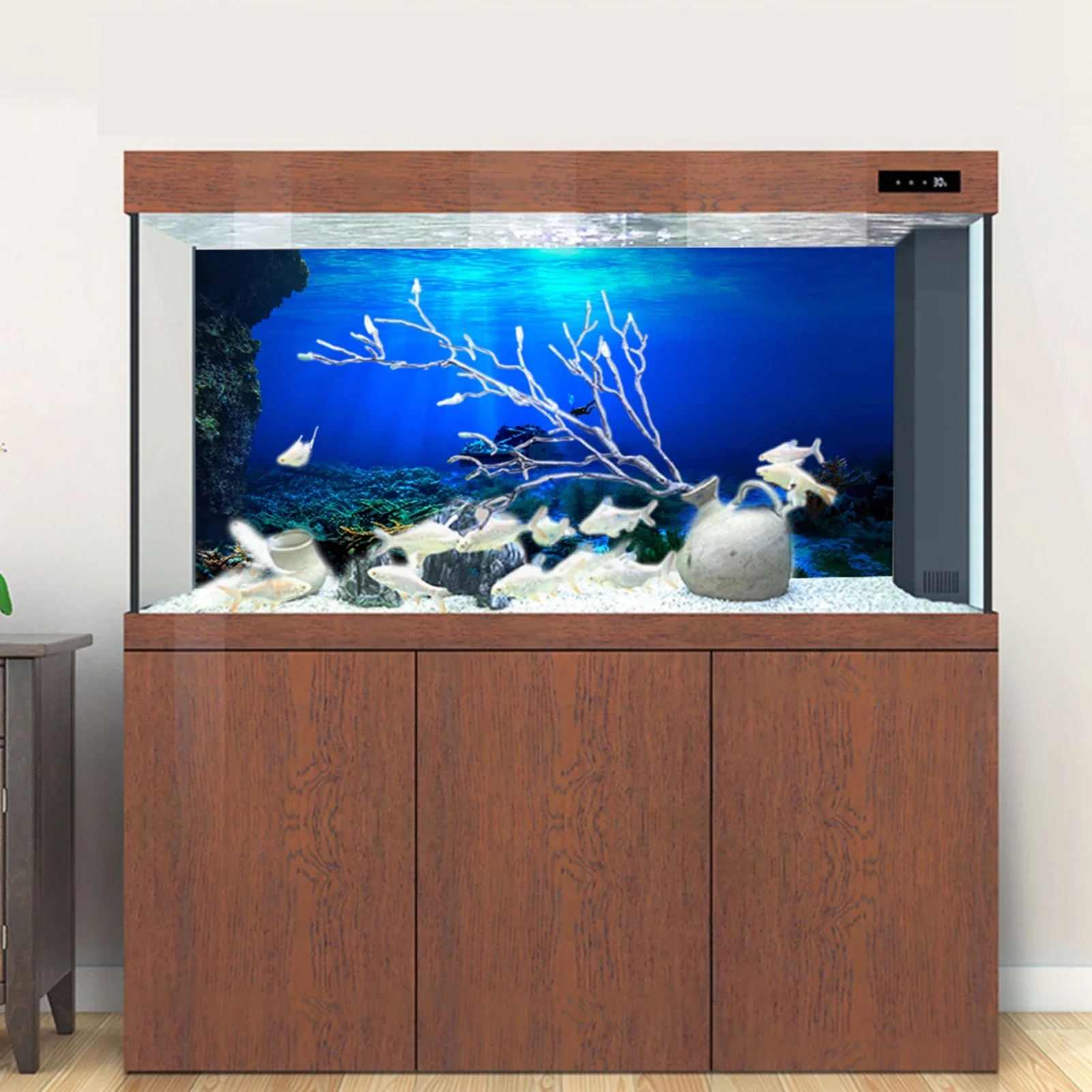 ป่าฝนกล่อง PVC โปสเตอร์ติดตู้ป - Aquarium Fish World บทวิจารณ์และราคา
