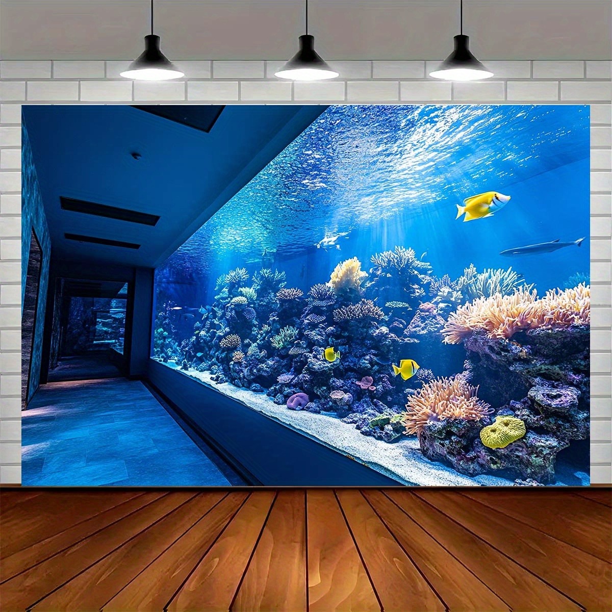 พรมแขวนผนังลายปะการังใต้น้ำสีส - Aquarium Fish Home บทวิจารณ์และราคา