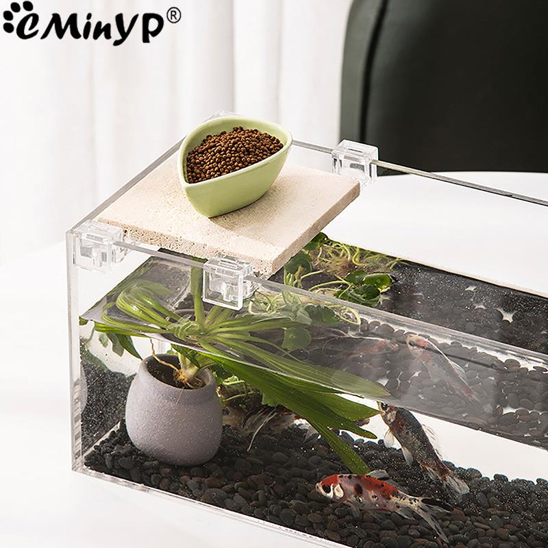 4 ชิ้นถังปลาคลิปอะคริลิคสําหรั - Aquarium Fish Real บทวิจารณ์และราคา