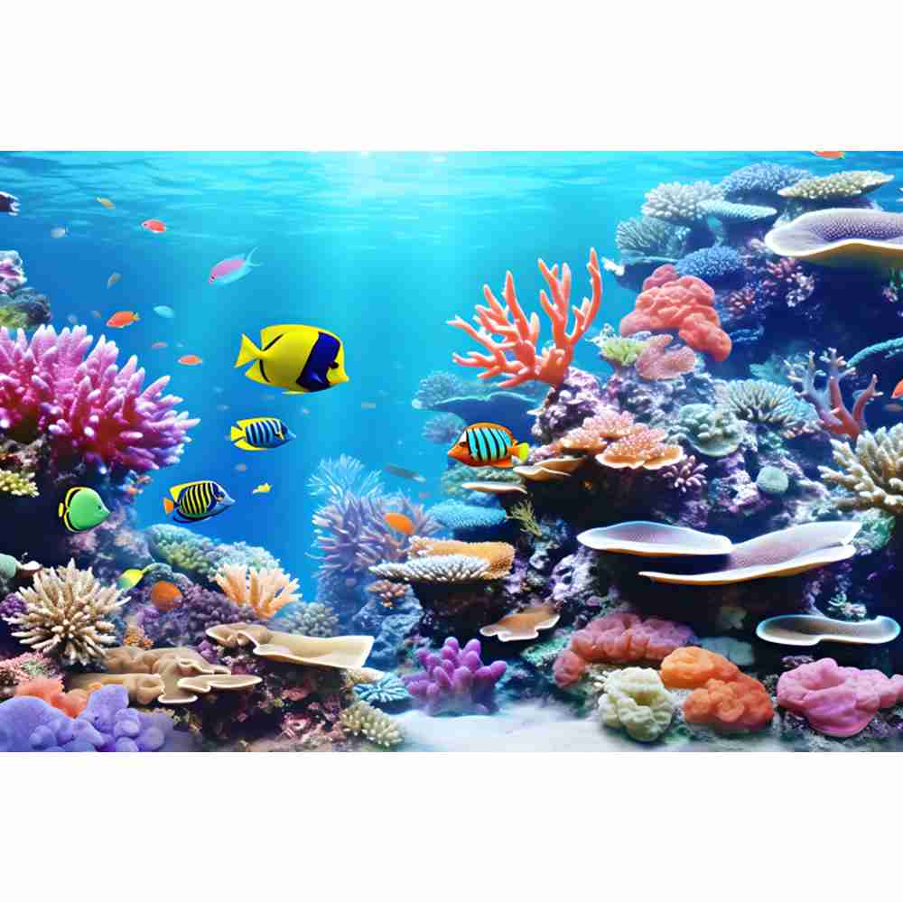 ฉากหลังถ่ายภาพโลกใต้ทะเล ปลา แ - Aquarium Fish World บทวิจารณ์และราคา