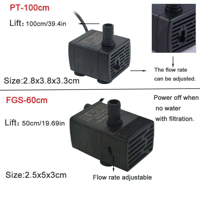 ปั๊มน้ำแบบจุ่มใต้น้ำ USB สำหรั - Aquarium Fish Real บทวิจารณ์และราคา