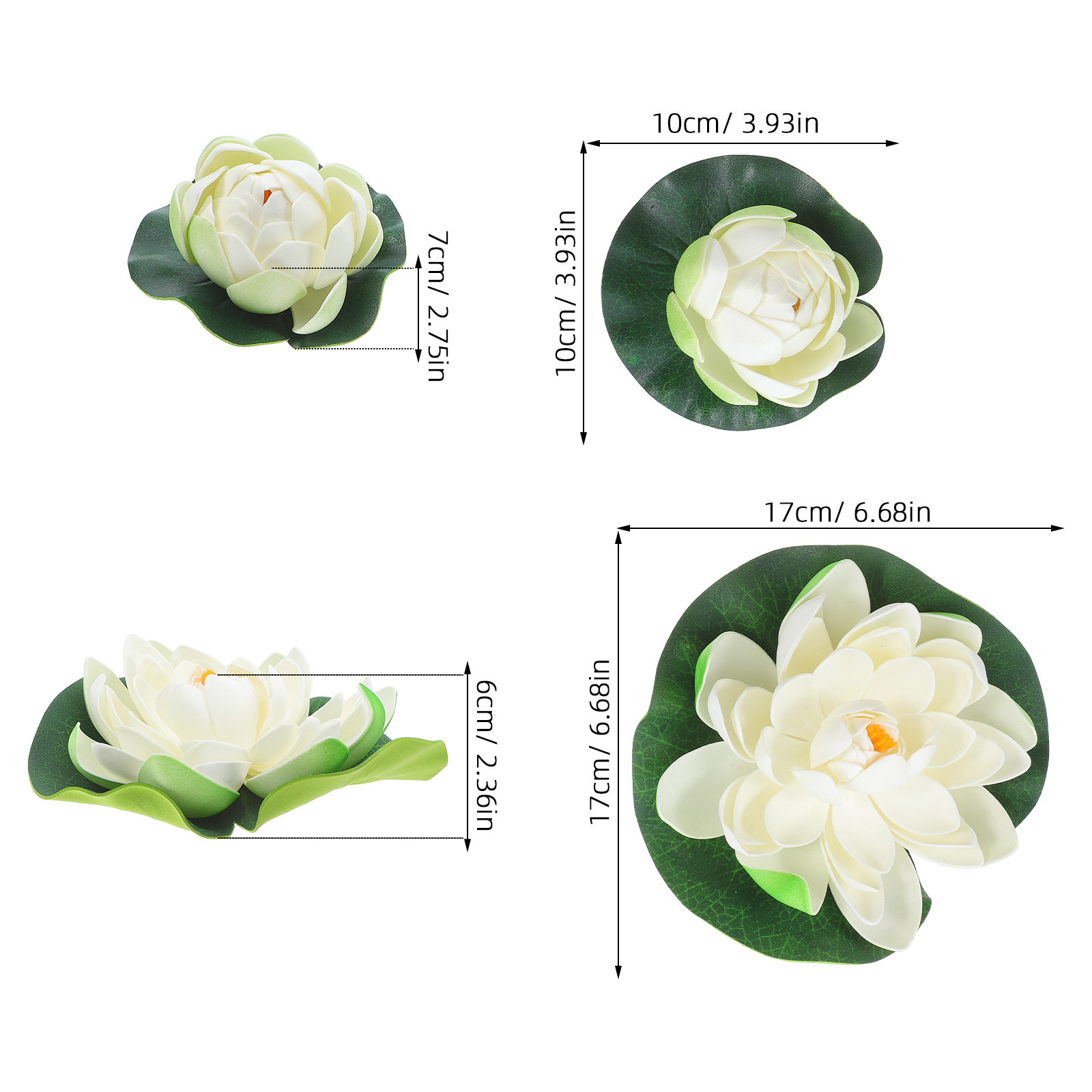 5 ชิ้น ดอกลิลลี่ประดิษฐ์ลอยน้ำ - Aquarium Fish Artificial บทวิจารณ์และราคา
