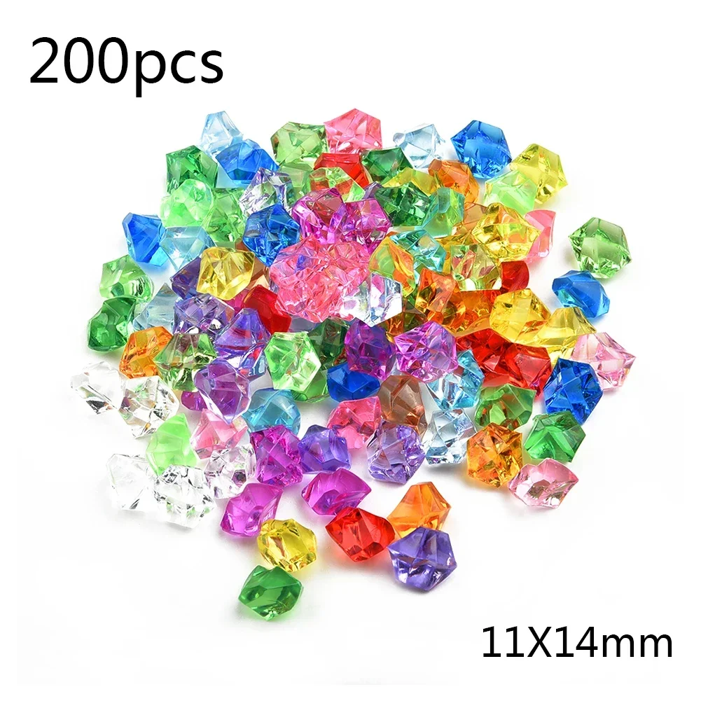 200 PCS อัญมณีอะคริลิคหินสีสัน - Aquarium Fish Real บทวิจารณ์และราคา
