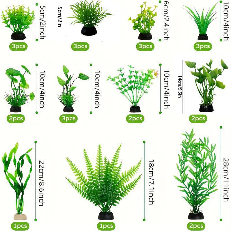 ชุดตกแต่งตู้ปลา ต้นไม้พลาสติกป - Aquarium Fish Artificial บทวิจารณ์และราคา