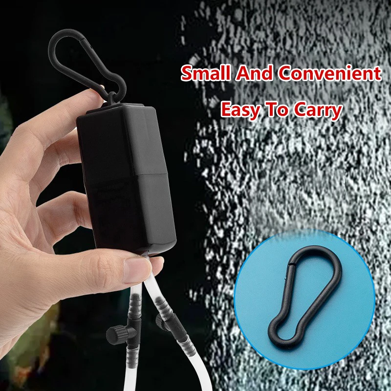 1 PC Double Hole ถังปลาออกซิเจ - Aquarium Fish Yellow And Black บทวิจารณ์และราคา