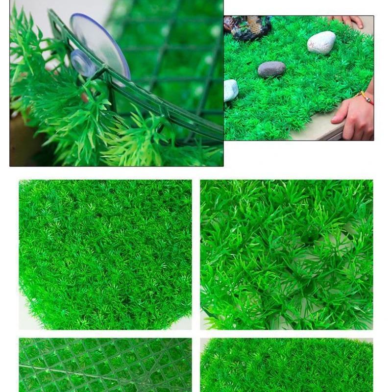 หญ้าเทียมสำหรับตกแต่งตู้ปลาตู้ - Aquarium Fish Artificial บทวิจารณ์และราคา
