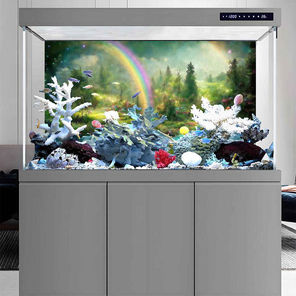 ฉากหลังตู้ปลา, ฉากหลังสำหรับตู - Aquarium Fish Rainbow บทวิจารณ์และราคา