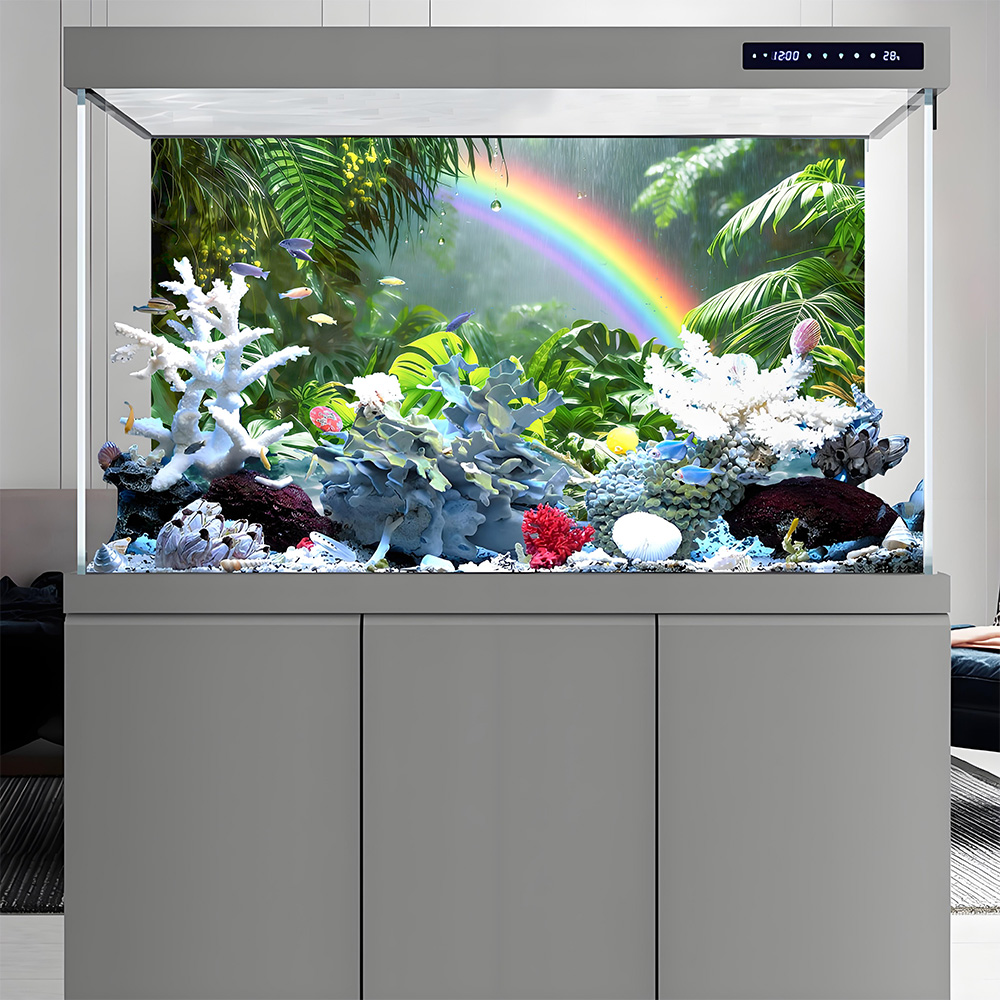 ฉากหลังสำหรับตู้ปลา, ฉากหลังสำ - Aquarium Fish Rainbow บทวิจารณ์และราคา